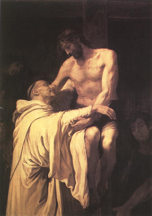 Christ Embracing St Bernard xfgh